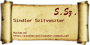Sindler Szilveszter névjegykártya